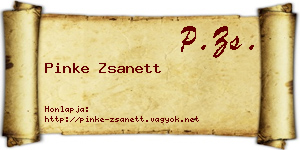 Pinke Zsanett névjegykártya